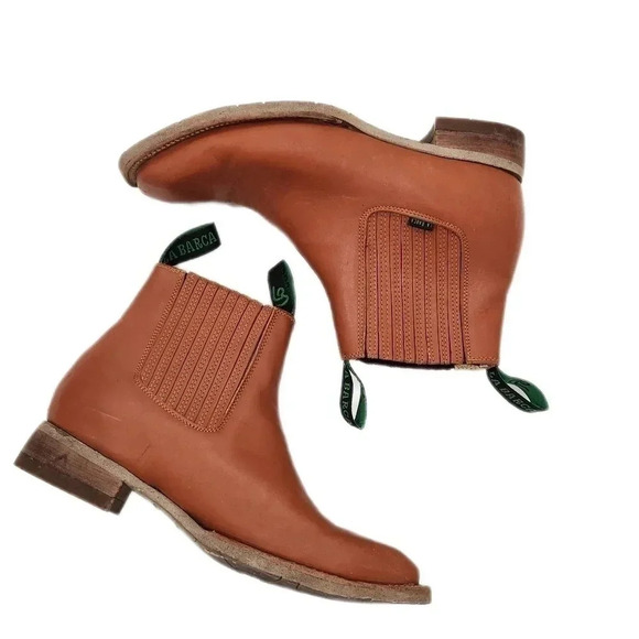 La Barca Leather Chelsea Pull On Boots - Camel/Tan - Men’s US 10 / MX 28.5